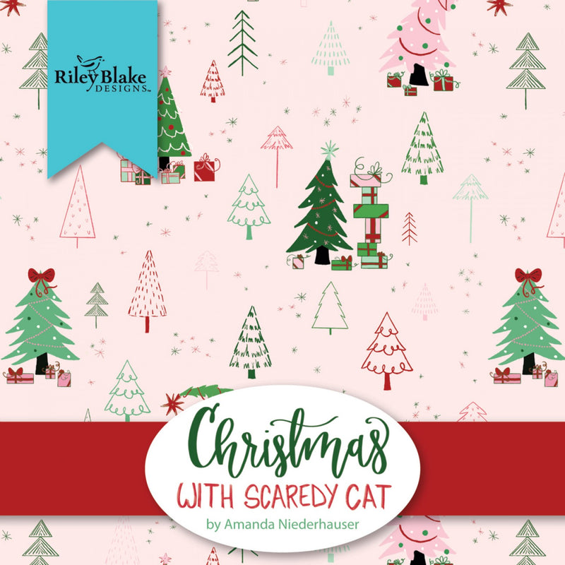 Christmas With Scaredy Cat 10 Inch Squares, 42 Pcs.