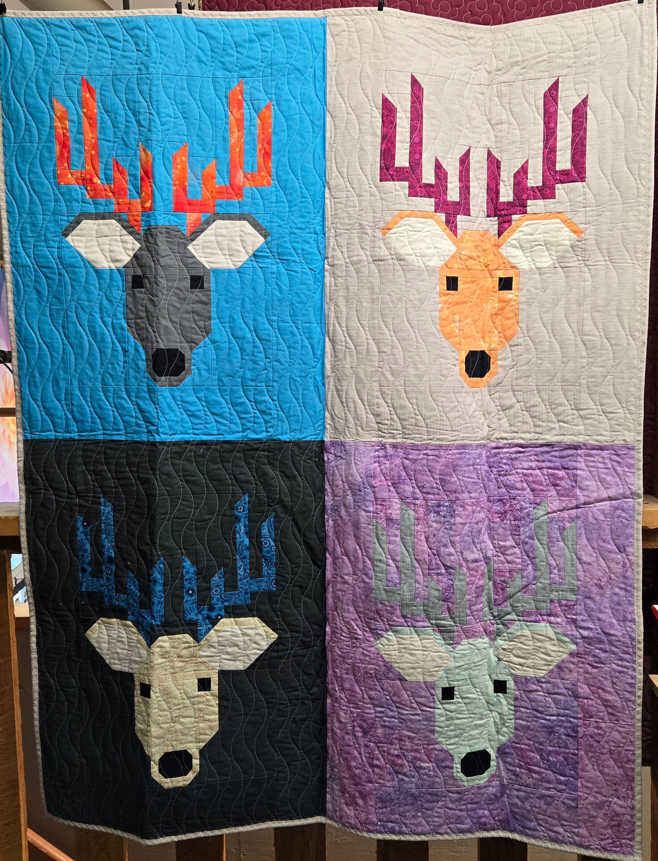 Store Sample- Baby Quilt- Deer Heads