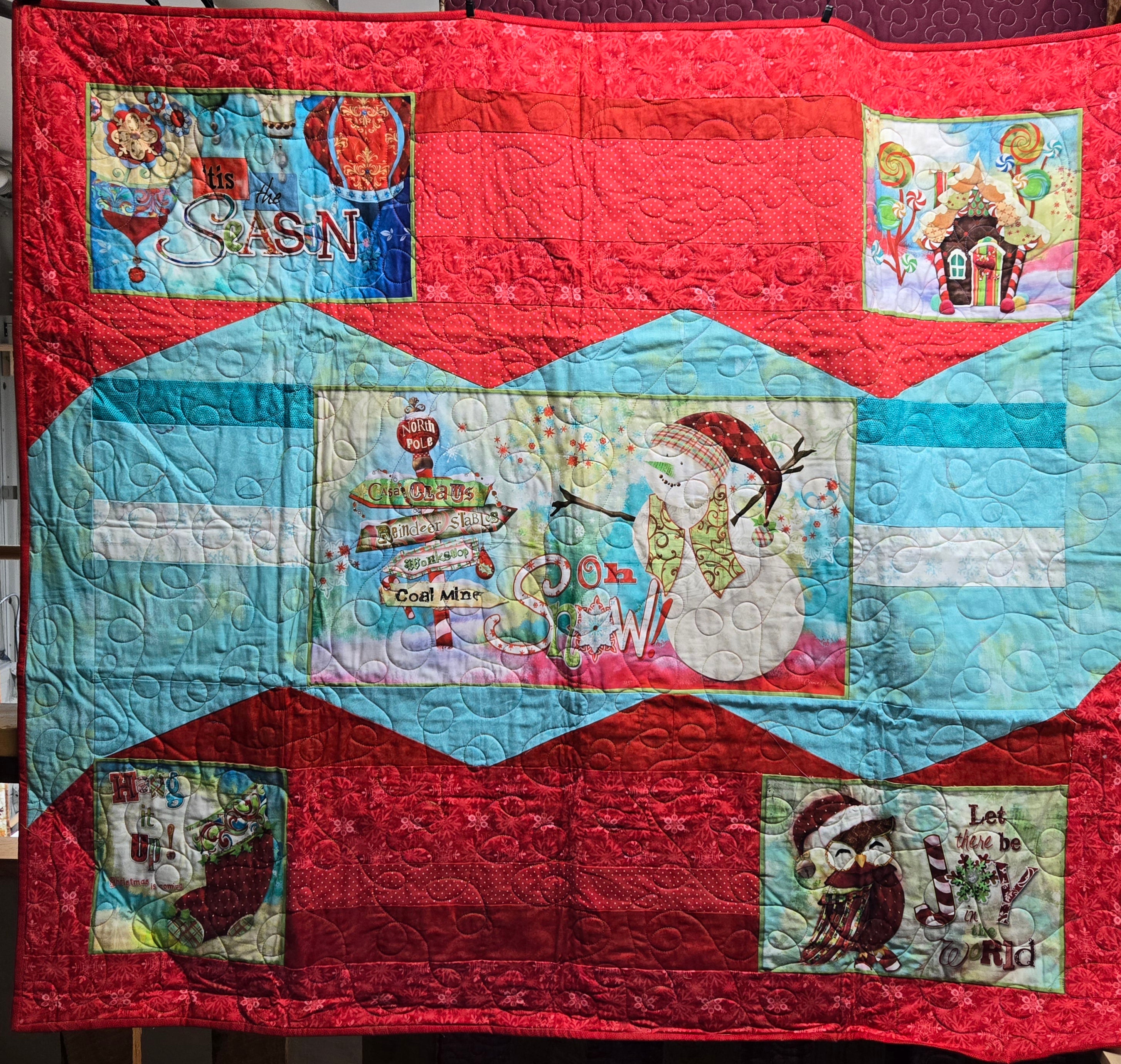 Store Sample- Lap Quilt- Oh Snow Panel