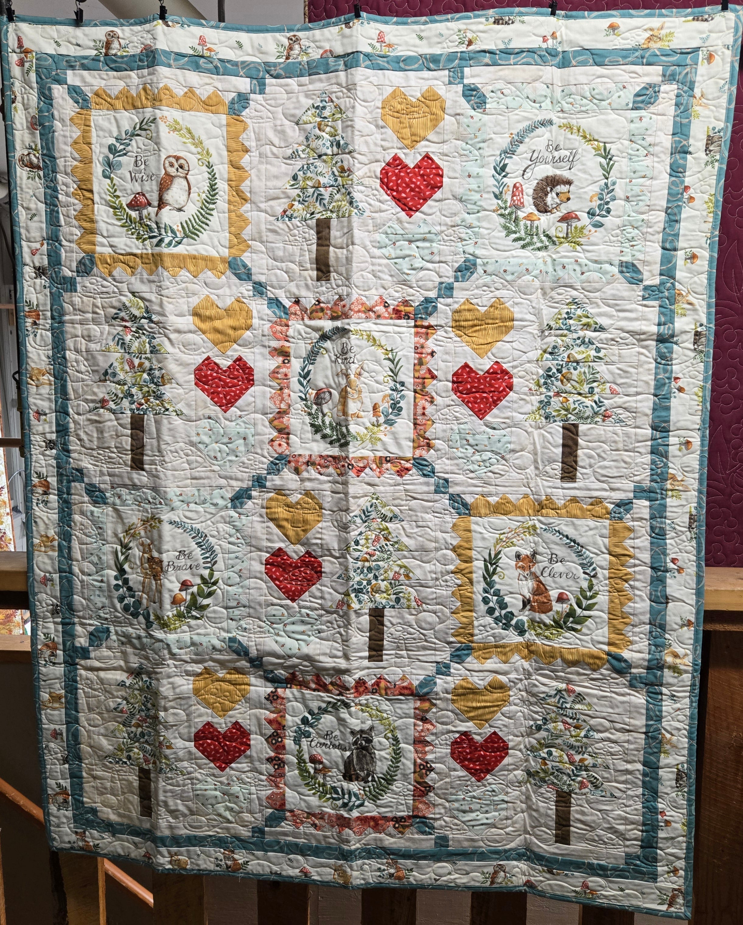 Store Sample- Baby Quilt- Inspirational Aminals