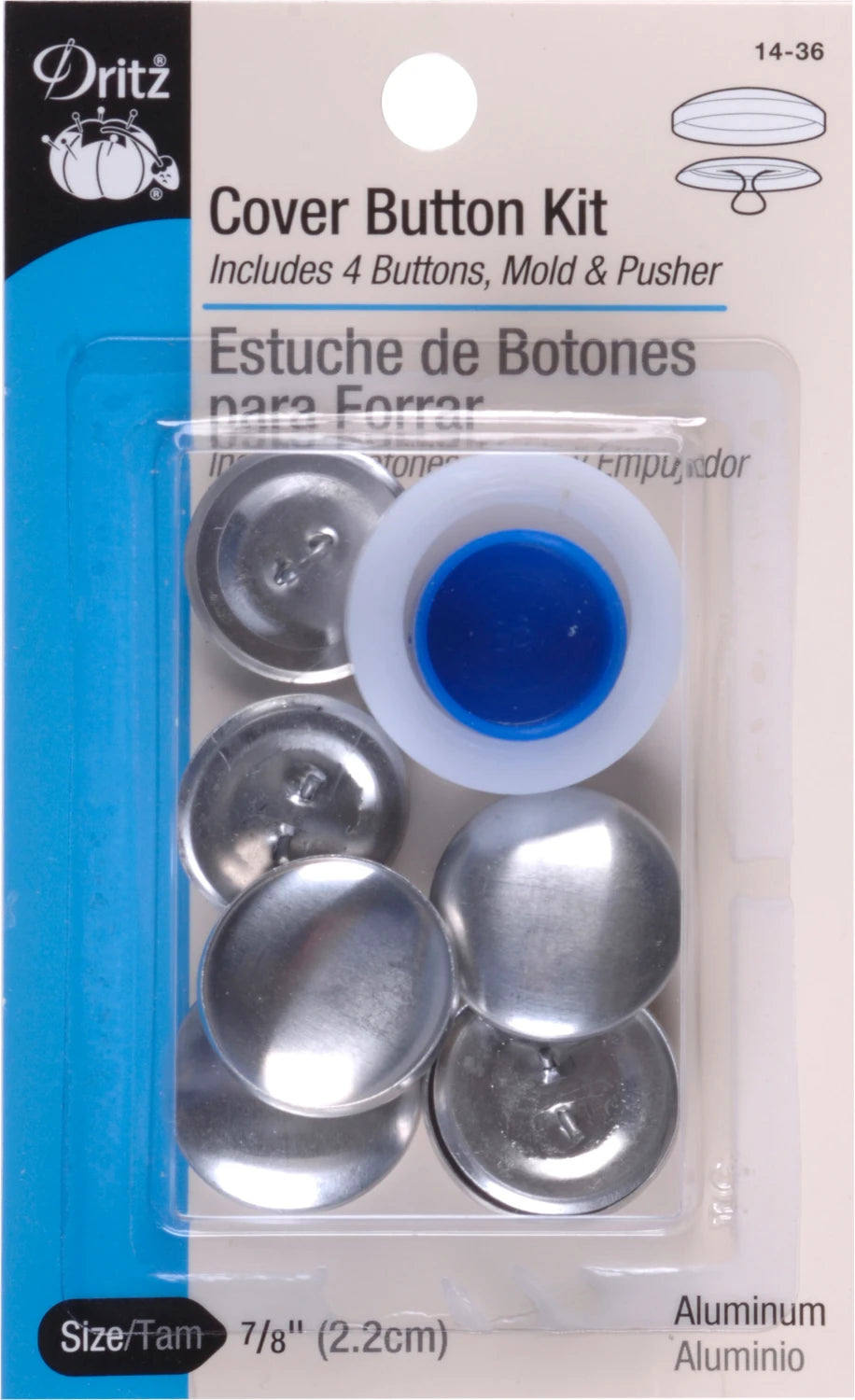 Dritz Button Cover Kit 7/8in