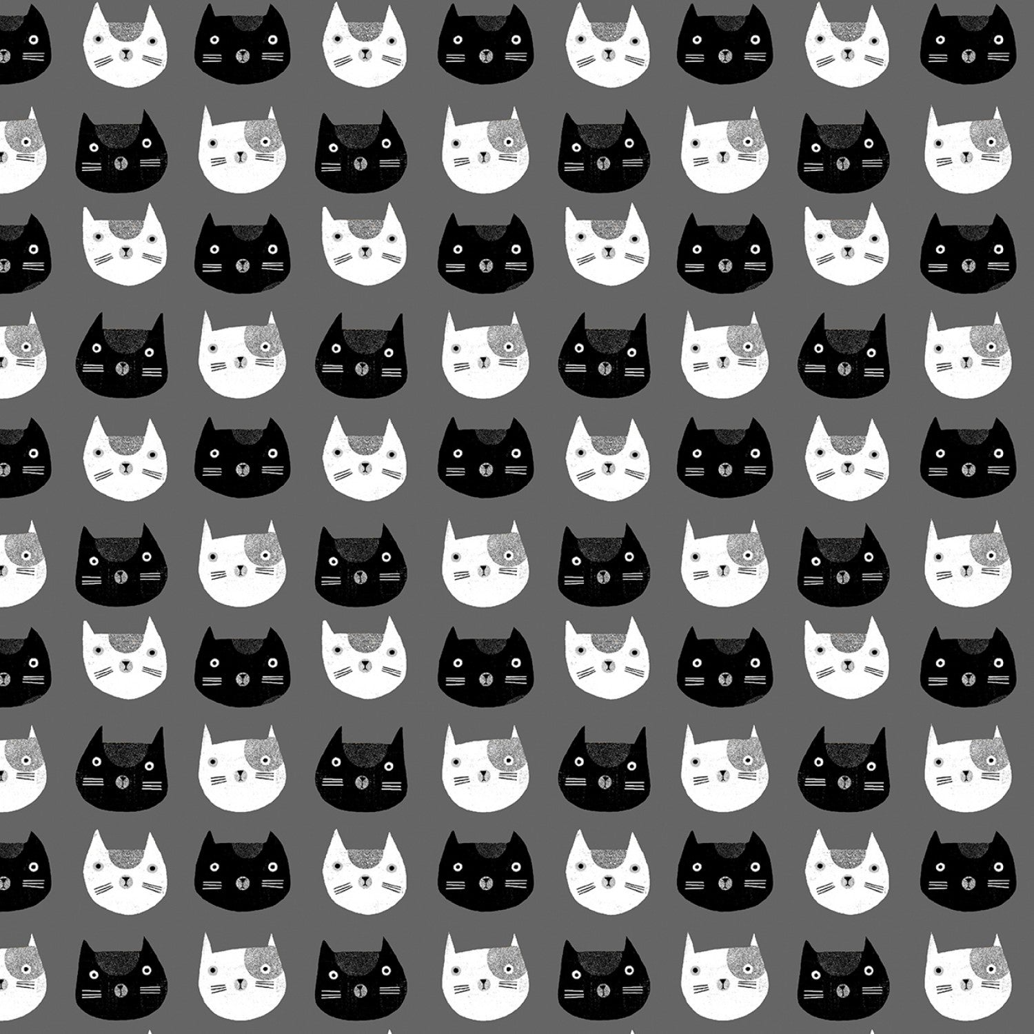 Cosmo Cat Heads - Charcoal