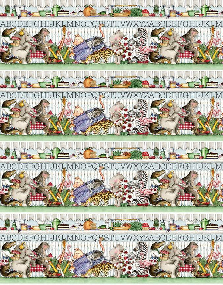 Hungry Animal Alphabet - Digital Border Print