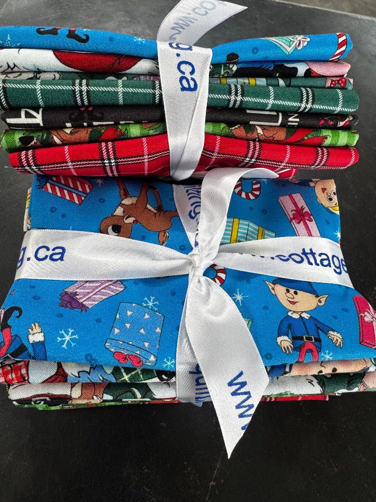 Rudolph the Red Nosed Reideer - Northcott Fabrics - Fat Quarter Bundle - 7pc