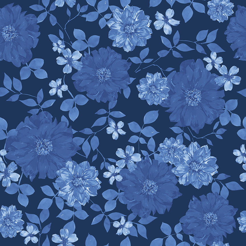 Celeste - Camelot Fabrics - Floral Paradise - Navy