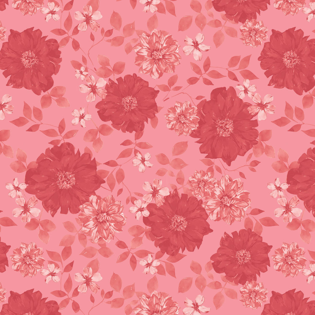 Celeste - Camelot Fabrics - Floral Paradise - Coral
