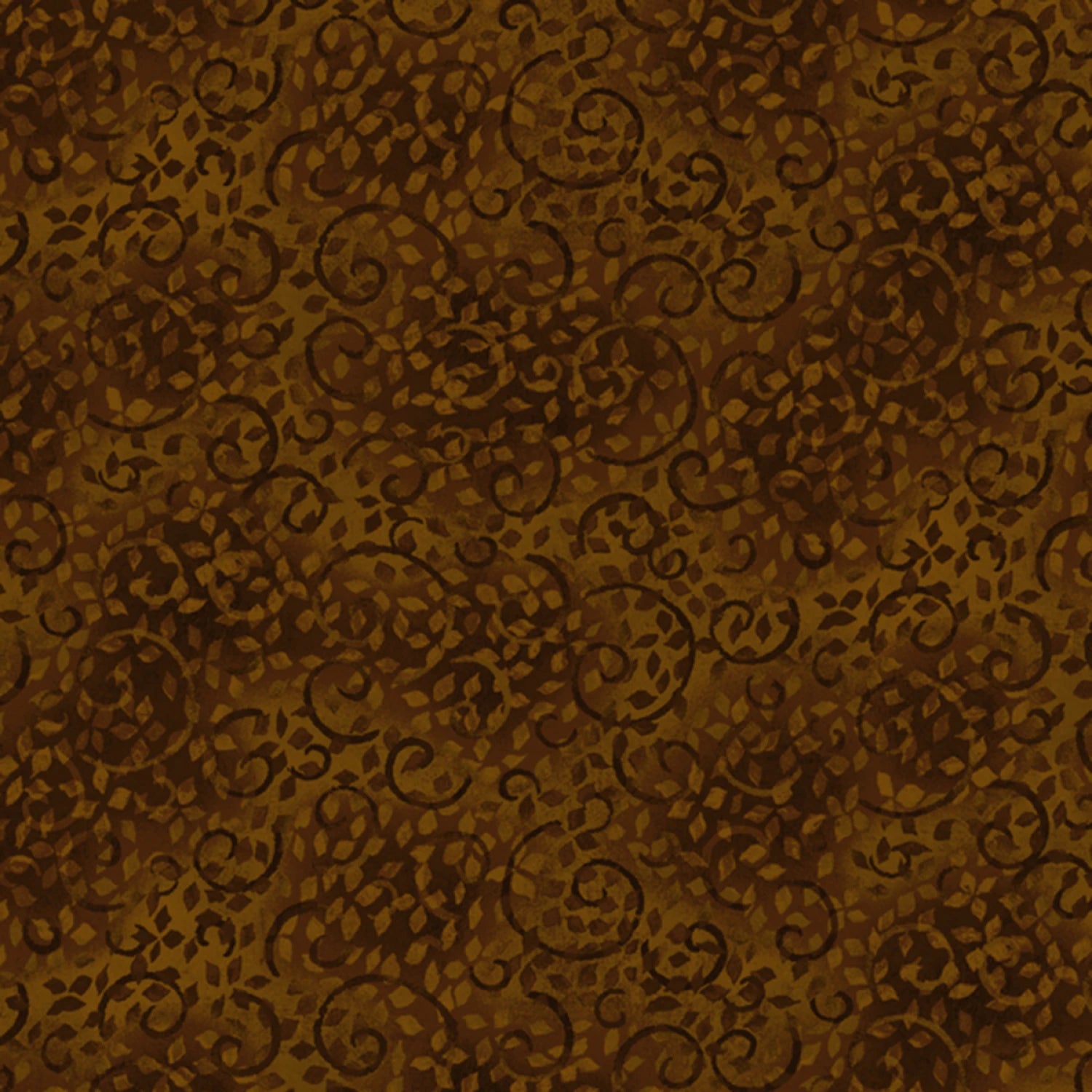 Wilmington Prints' Essential Basics - Dark Chocolate Scroll