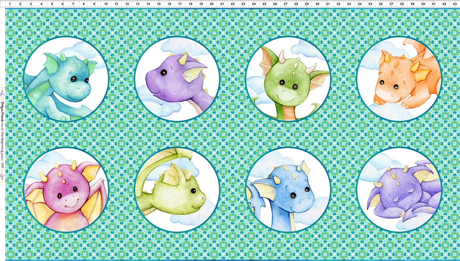 Jason Yenter - Dragon Friends - Dragon Head Circle Panel