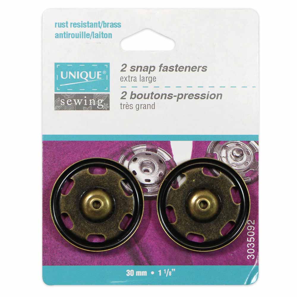 Snap Fasteners - size 30mm ( 1 1⁄8″) - 2 sets