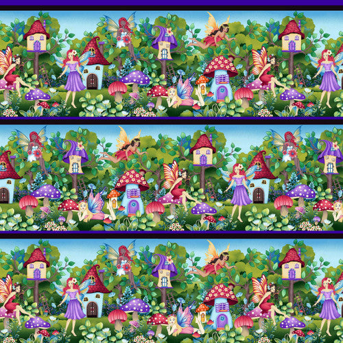 Down the Fairy Path - Large Border Stripe - 3436-66