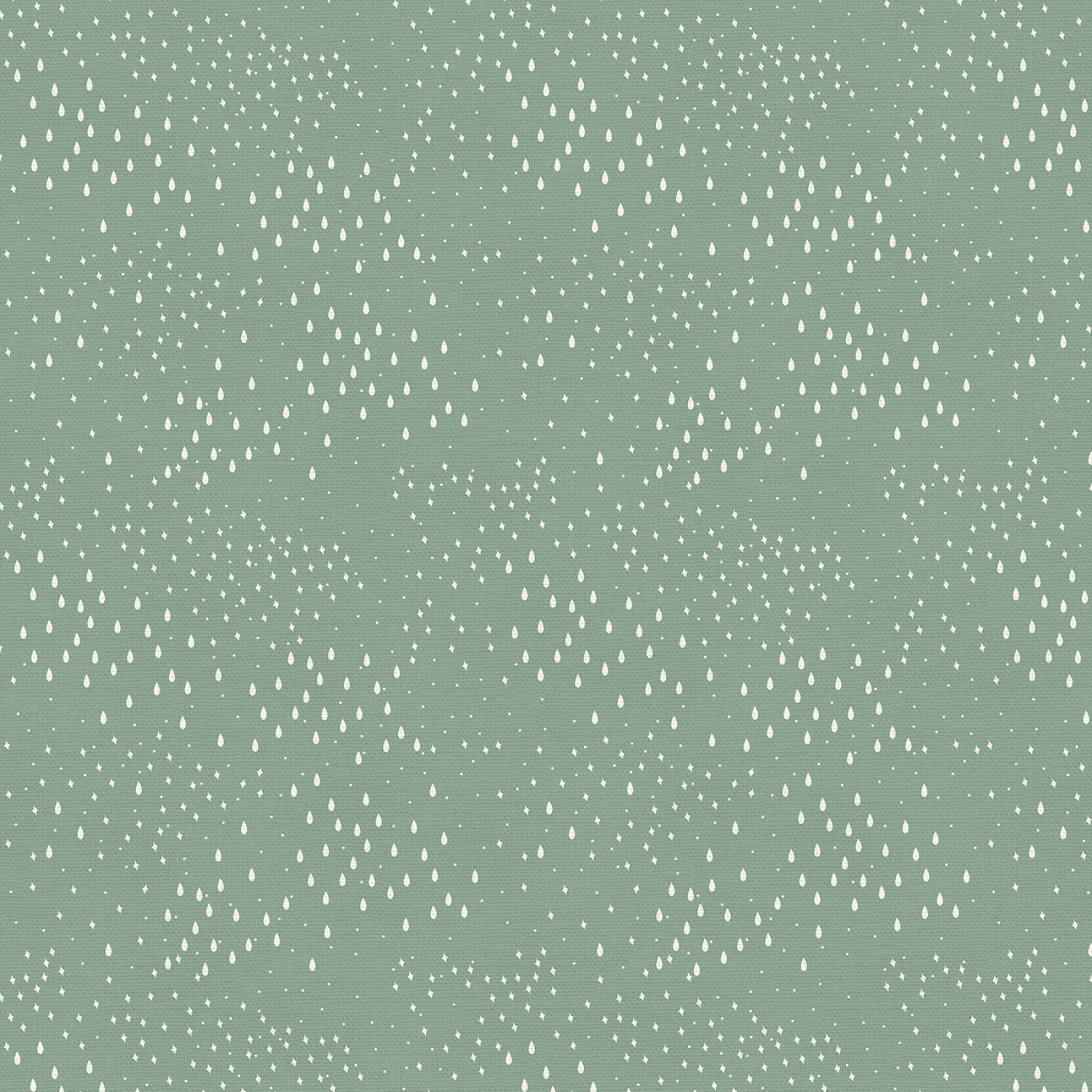 Sky Adventures Double Gauze - Starry Rain - Sage