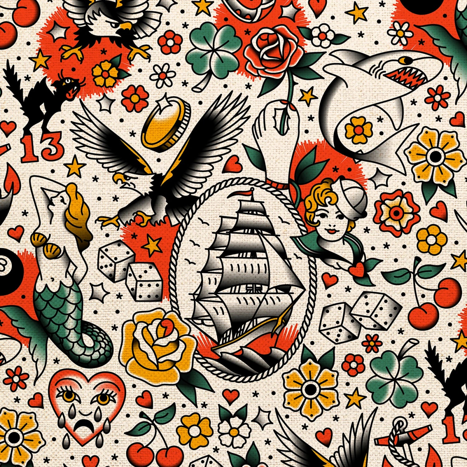 Paintbrush Studio - White Organic Natural Canvas