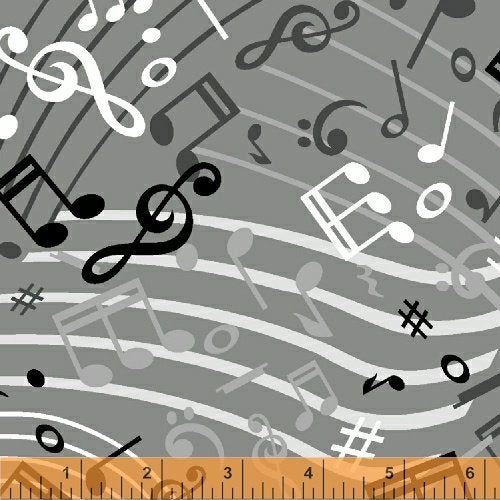 108" Grey Music Wide Back 51460-2