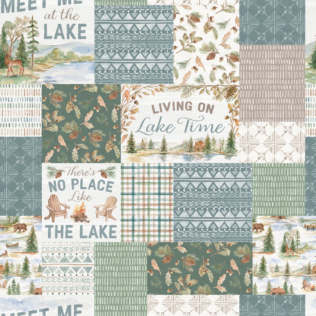 Living on Lake Time - Silvia Vassileva - Retreat Patchwork Multi-66250102-01
