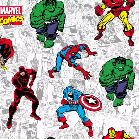 Multi Marvel Action Comic white