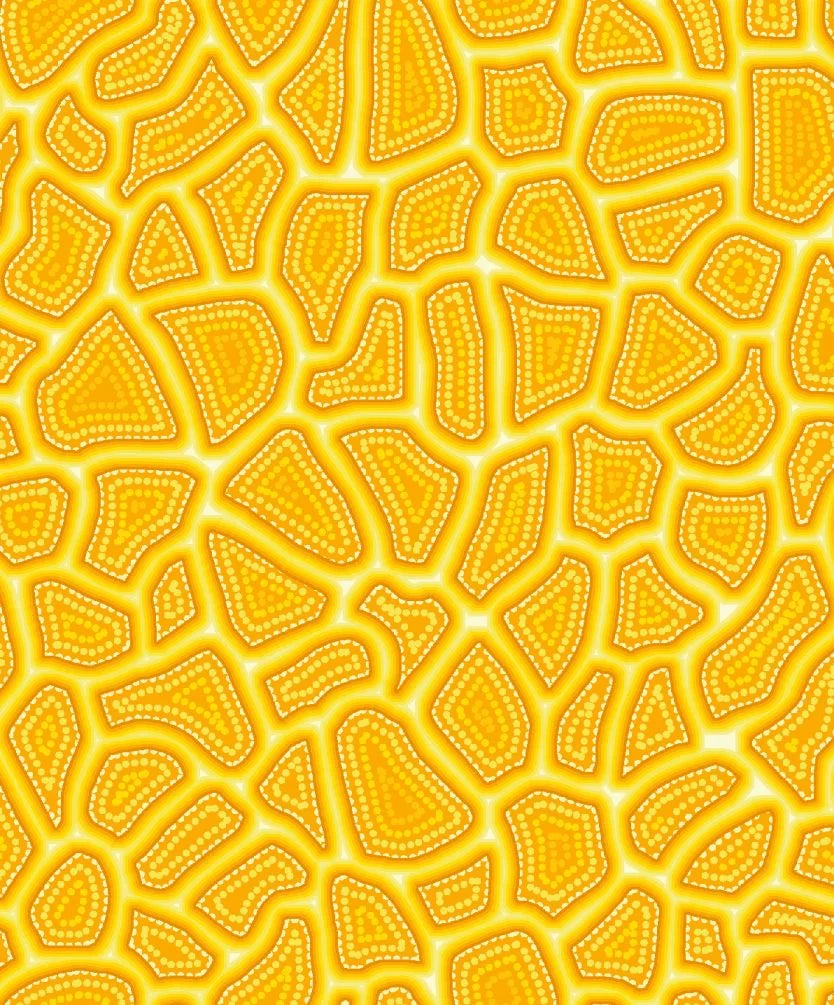 Pannotia Stepping Stones by Oasis Fabrics - Yellow