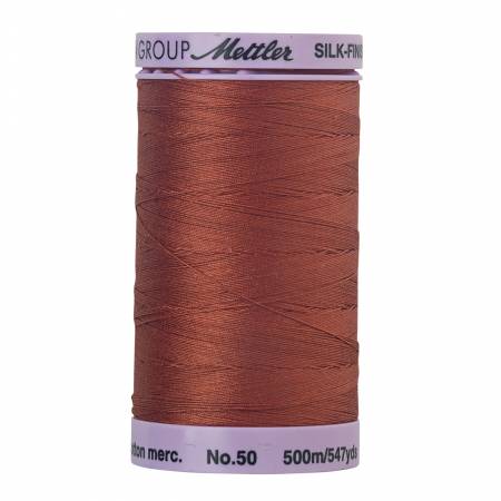 Mettler Silk-Finish 50wt Solid Cotton Thread 547yd/500M Smoked Paprika