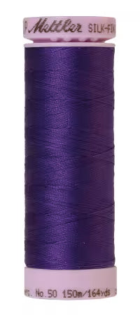 Mettler Silk-Finish 40wt Solid Cotton Thread 164yd/150M Iris Blue