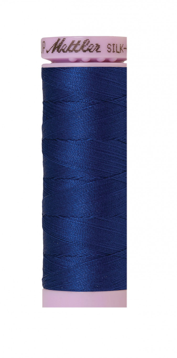 Mettler Silk-Finish 50wt Solid Cotton Thread 164yd/150M Imperial Blue