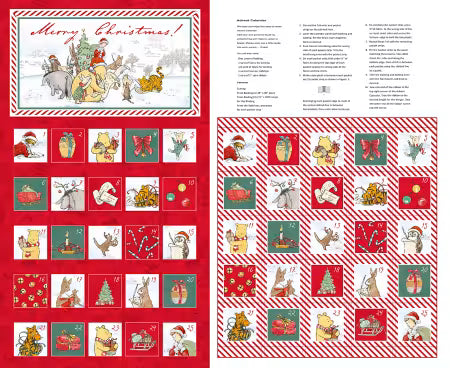 Christmas at Pooh Corner - Advent Calendar - Red - 9113PS-88