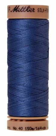 Mettler Silk-Finish 40wt Solid Cotton Thread 164yd/150M Cobalt Blue
