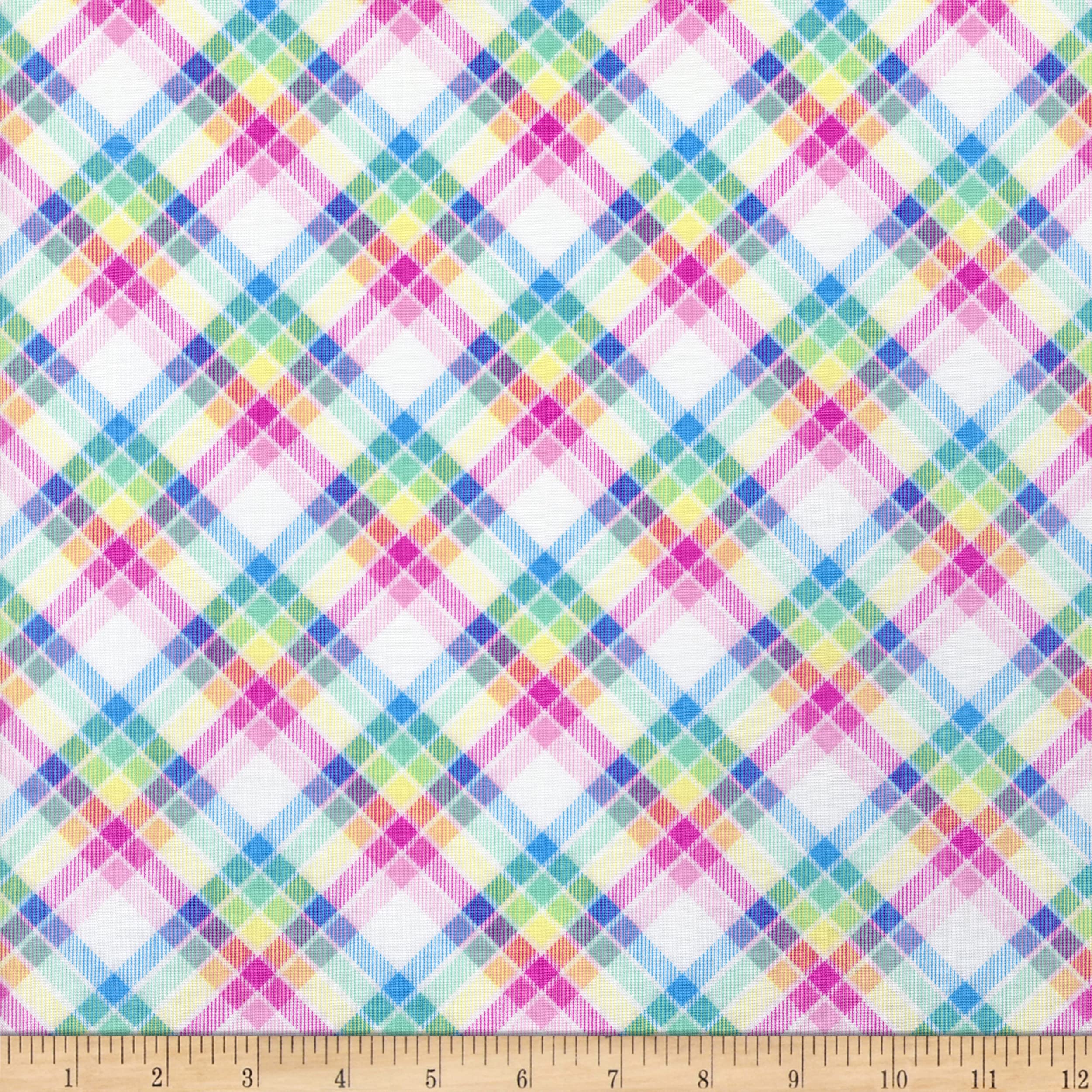 Bunny Tails by Robert Giordano - White Plaid