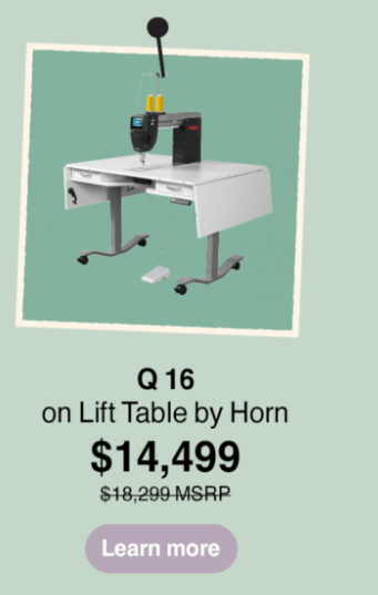 Bernina Q16 & Q16 Plus Long Arm Quilting Machine