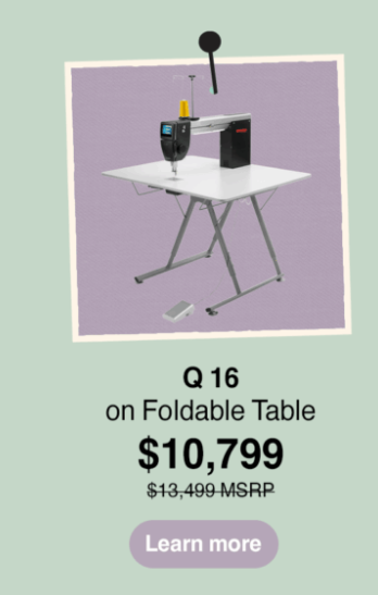 Bernina Q16 & Q16 Plus Long Arm Quilting Machine