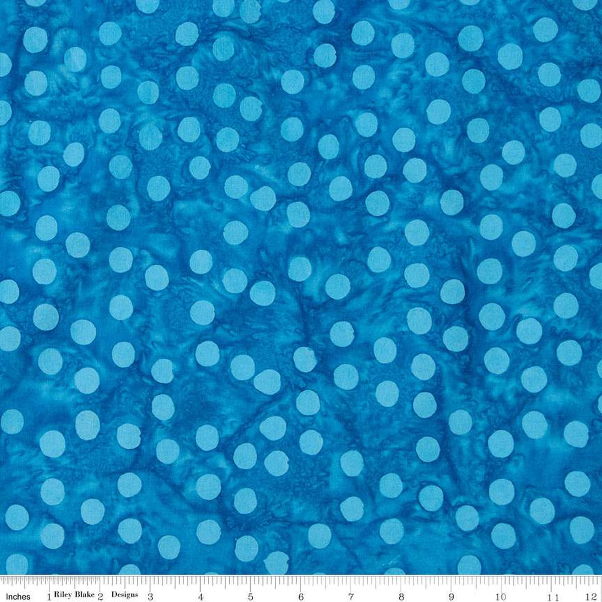 Riley Blake - Expression Batiks - Elemental - Polka Pop - Ocean Blue