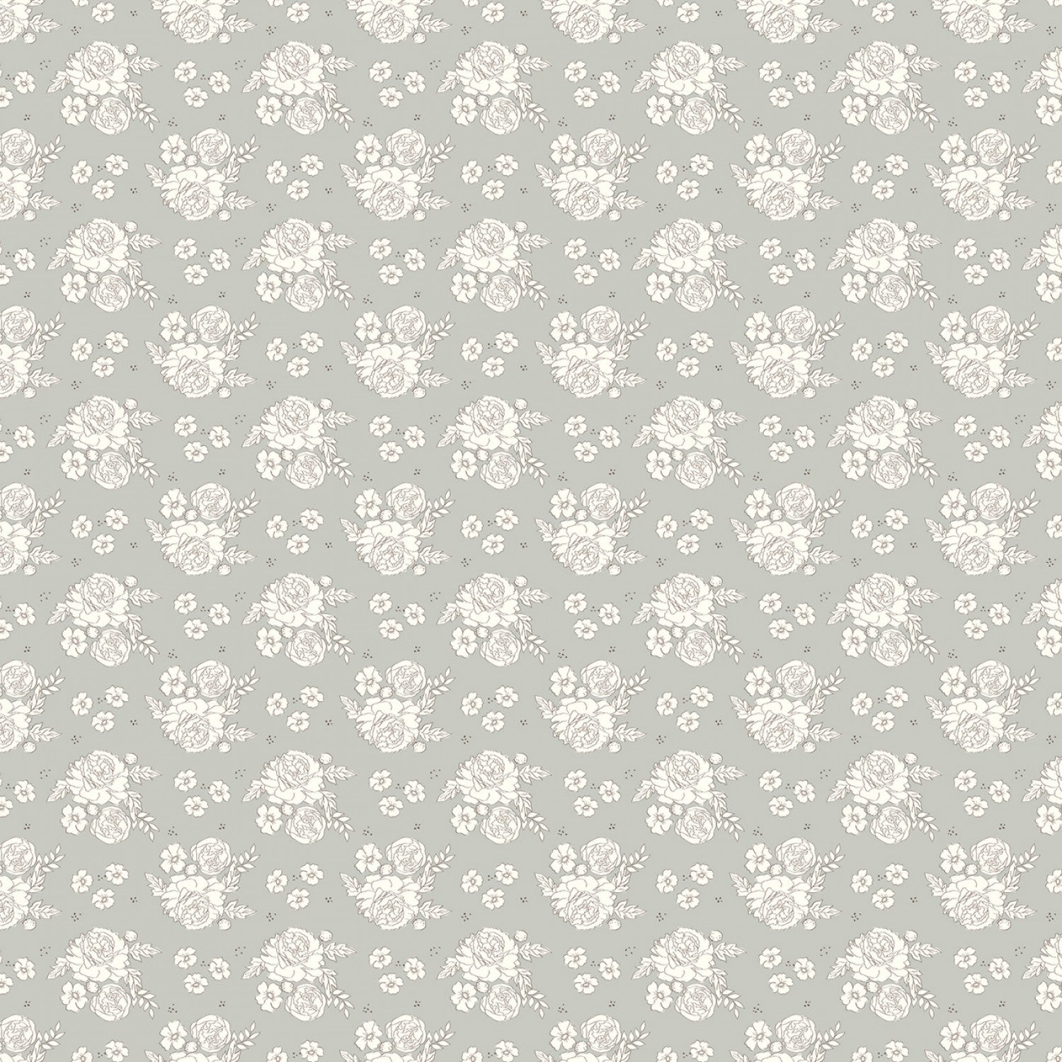 Riley Blake - Bloomberry - Petite Flowers - Gray