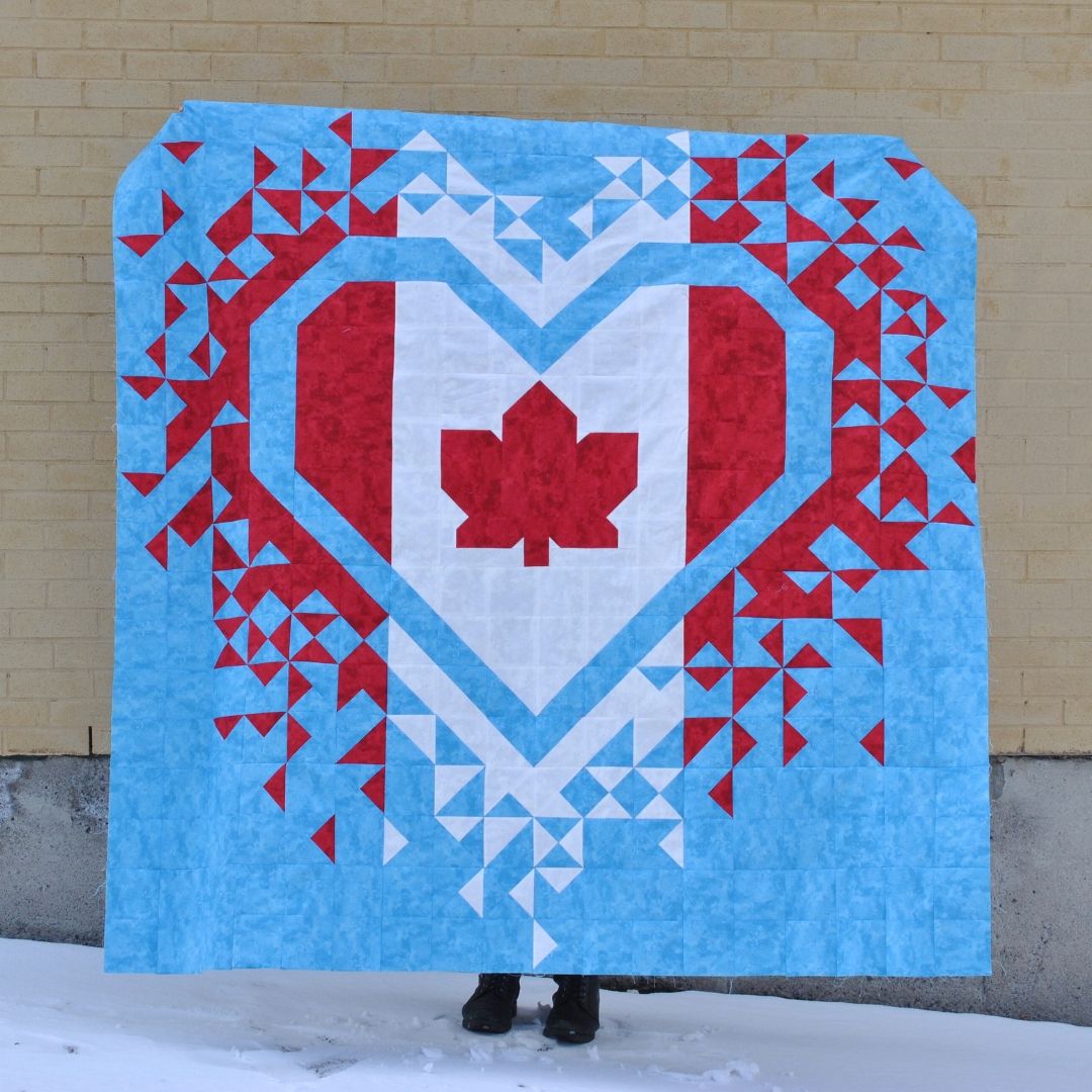 Exploding Heart of Canada Quilt Pattern