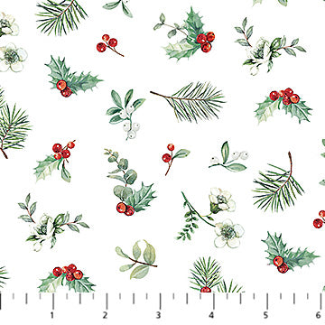 Deborah Edwards - Home for Christmas - Greenery Toss White - DP28930-10