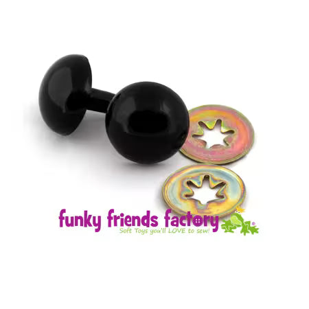Funky Friends - Toy Eyes Solid - 18mm Black