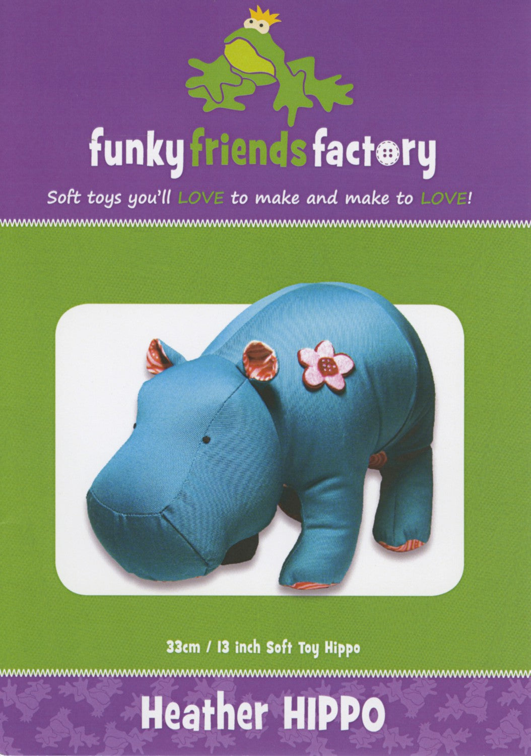 Heather Hippo Pattern by Funky Friends Factory