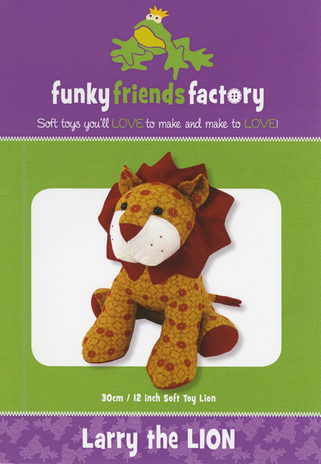 Larry Lion Pattern by Funky Friends Factory