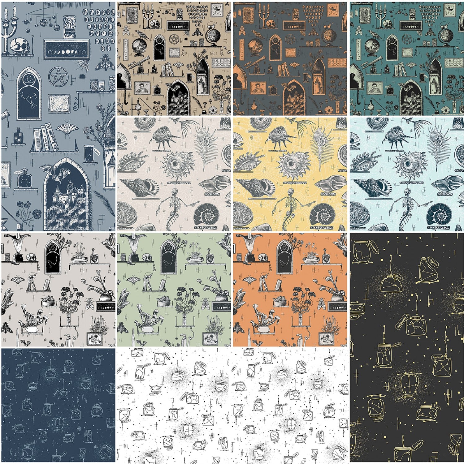 RJR Fabric - Transylvanian Studies Fat Quarter Roll - 13pcs