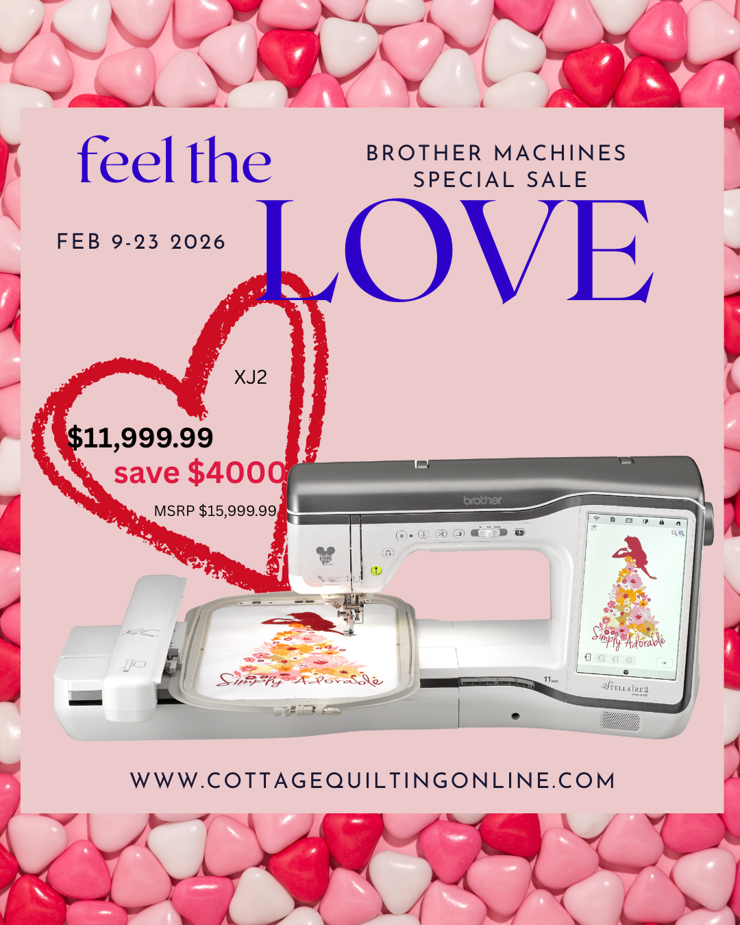 Brother - XJ2 - Brother XJ2 The Stellaire Sewing, Quilting & Embroidery Machine