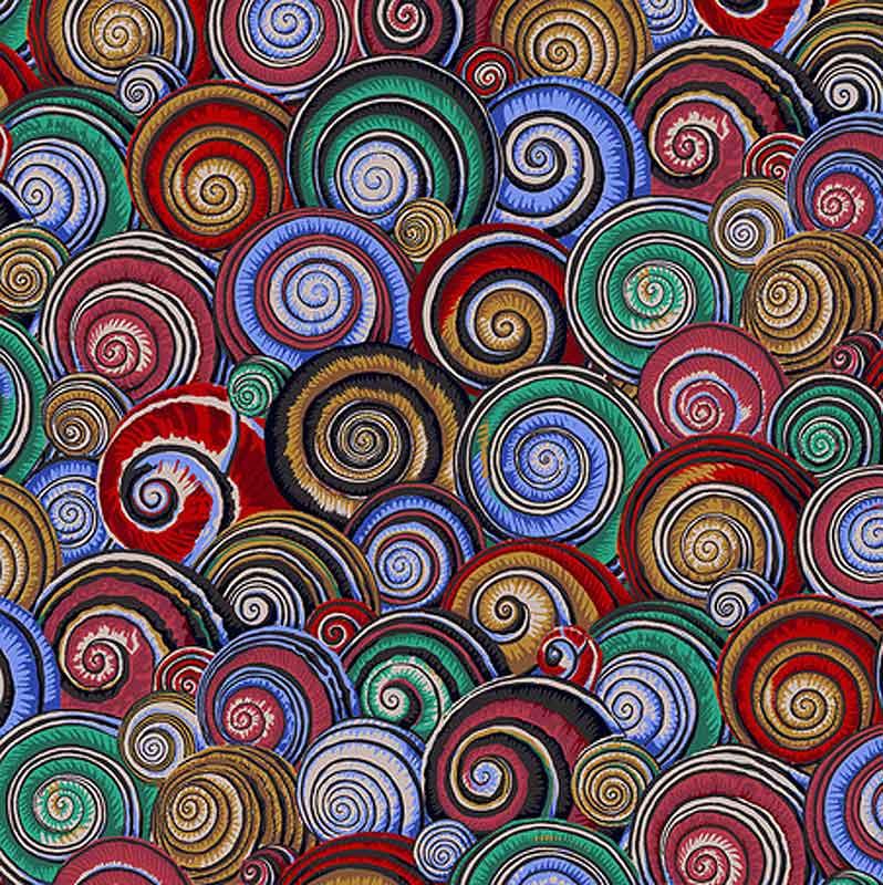 Kaffe Fassett Collective - Spiral shells - Dark