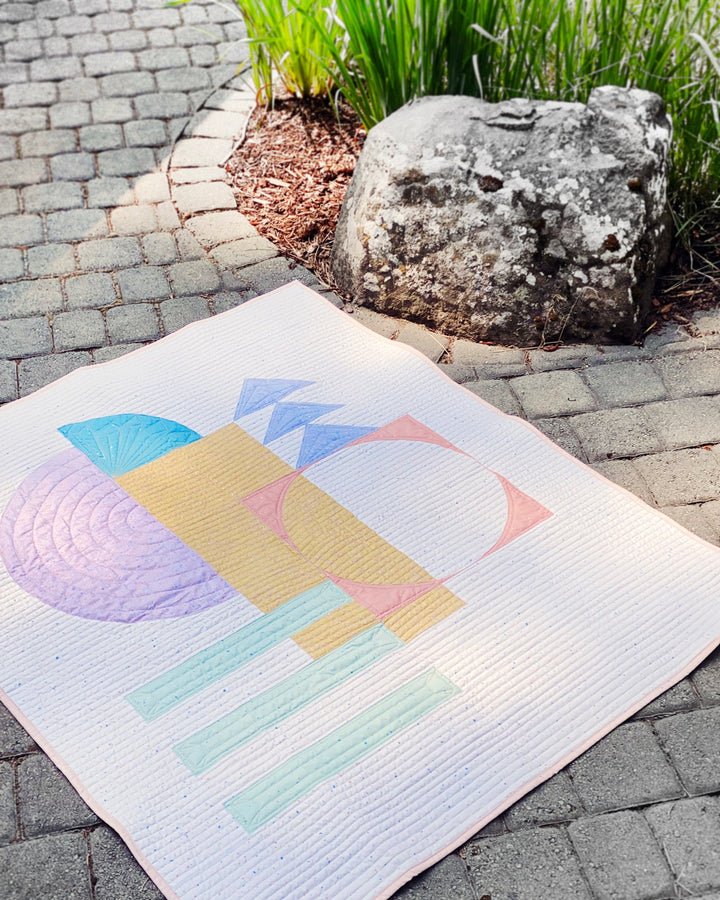 Quiltachusetts - Geo Collage Quilt Pattern