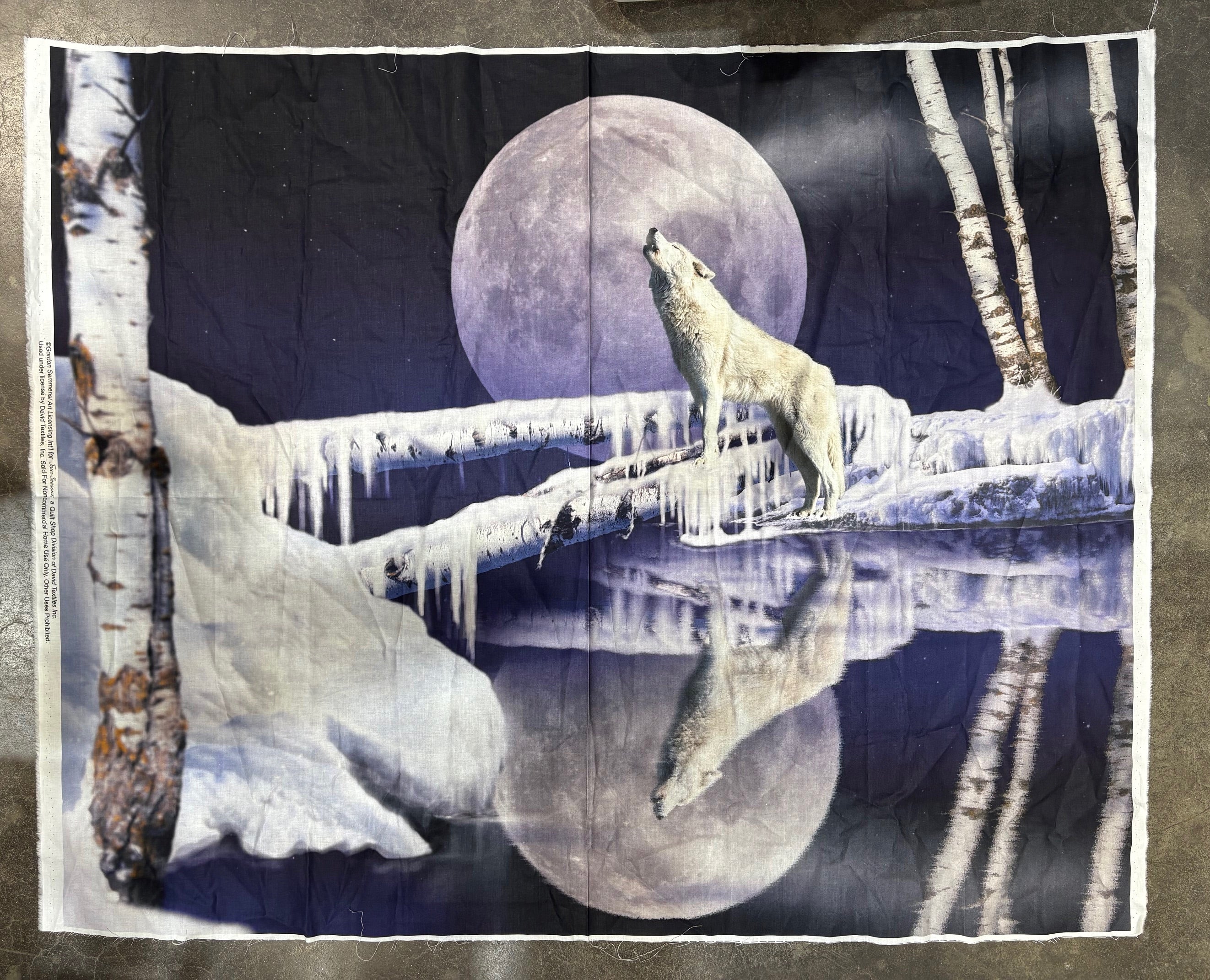 David Textiles - Four Seasons - Wolf - Gordon Semmens - Panel