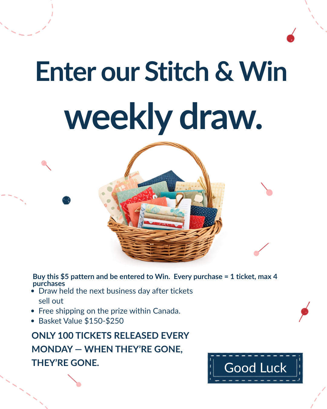 Stitch & Win Draw Pattern