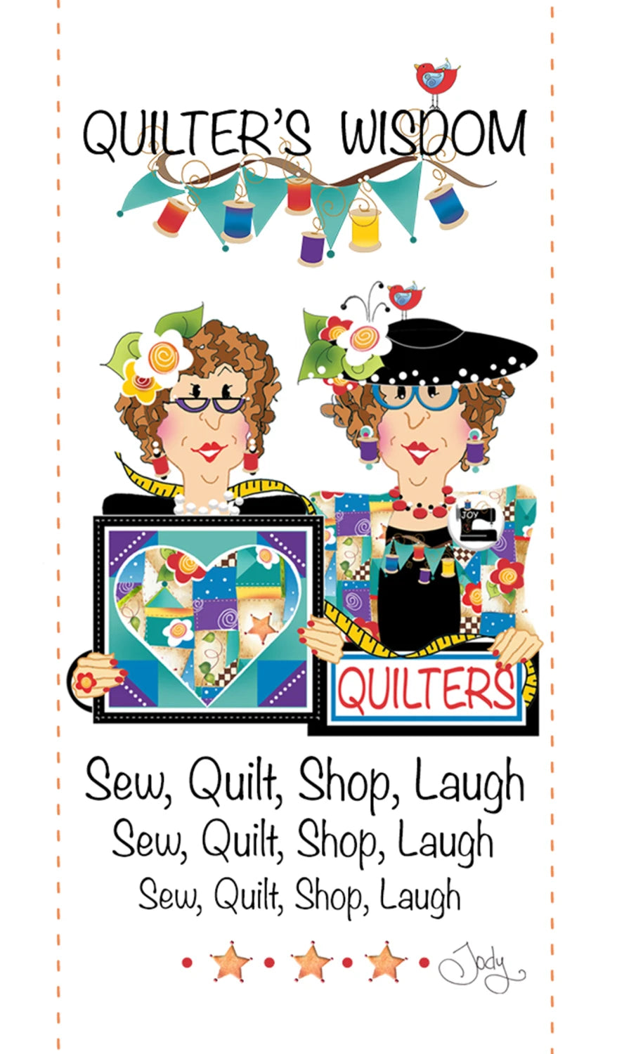 Quilt Shop Laugh of Quilters Magnet - Laugh