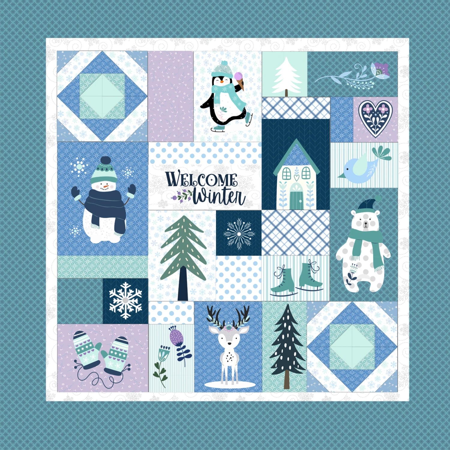 Kimberbell - Enchanted Winter Feature Quilt -Fabric Kit