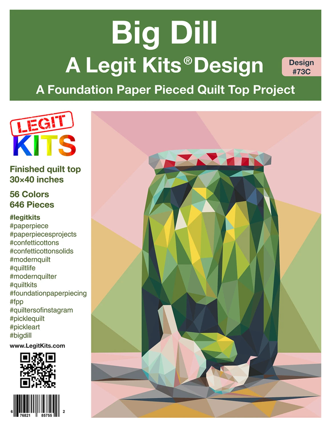 Legit Kits - Big Dill Foundation Paper Pieced Pattern