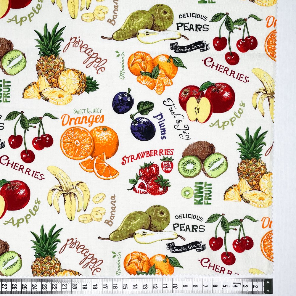 Market Fresh 3 - Tossed Fruit on Cream Background - 80760-3