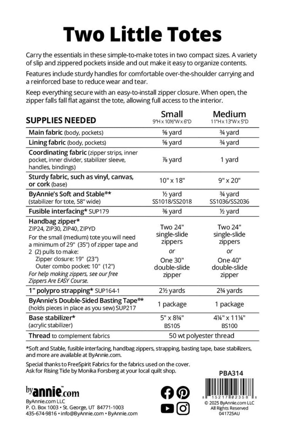 Two Little Totes - By Annie