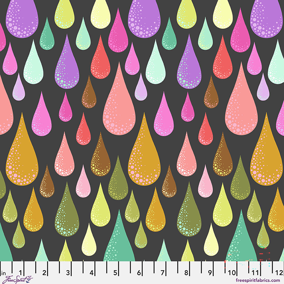 Tula Pink - Prince Charming Déjà Vu - Dew Drops - Licorice - PWTP275.LICORICE