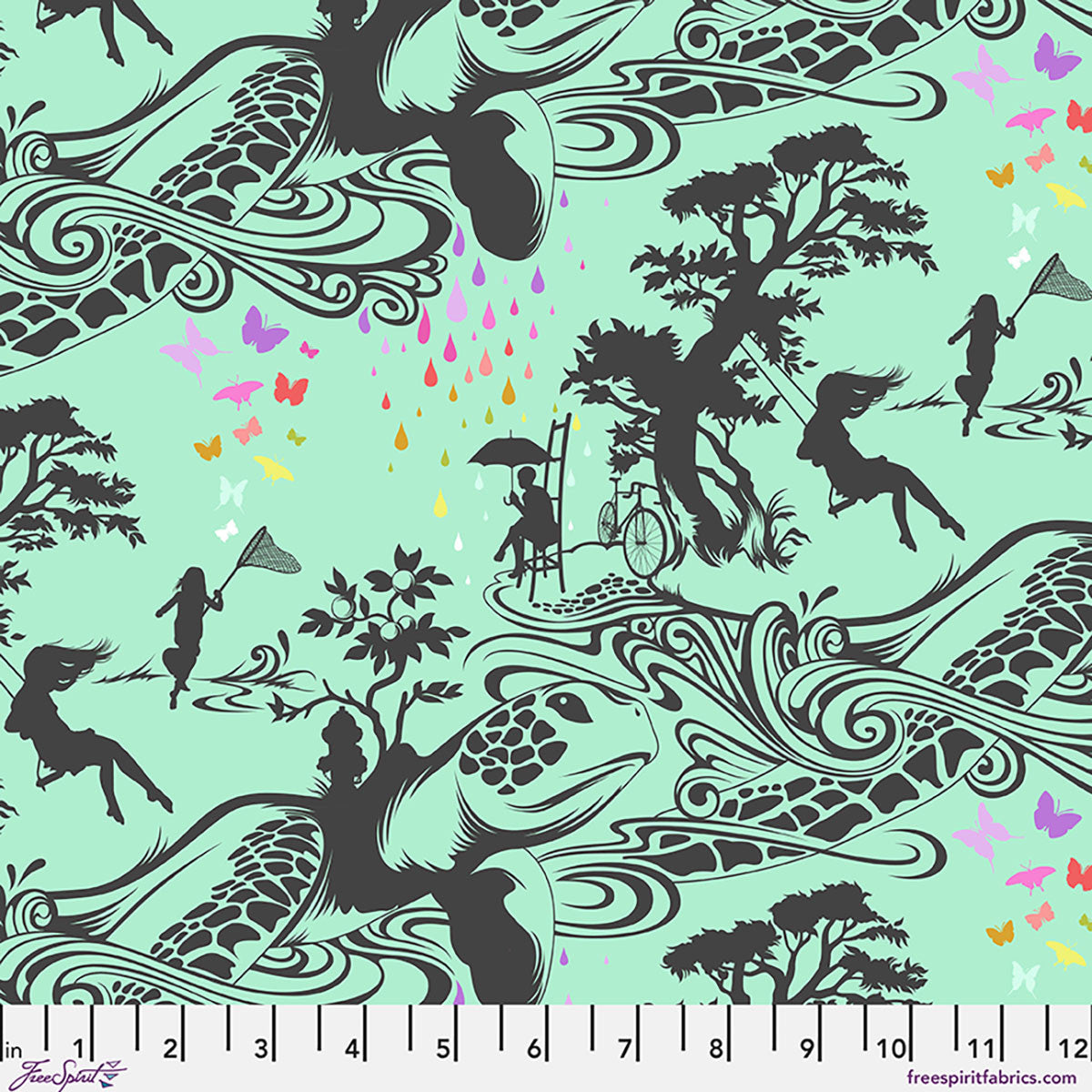 Tula Pink - Prince Charming Déjà Vu - Turtle Bay - Sweet Mint - PWTP276.SWEETMINT