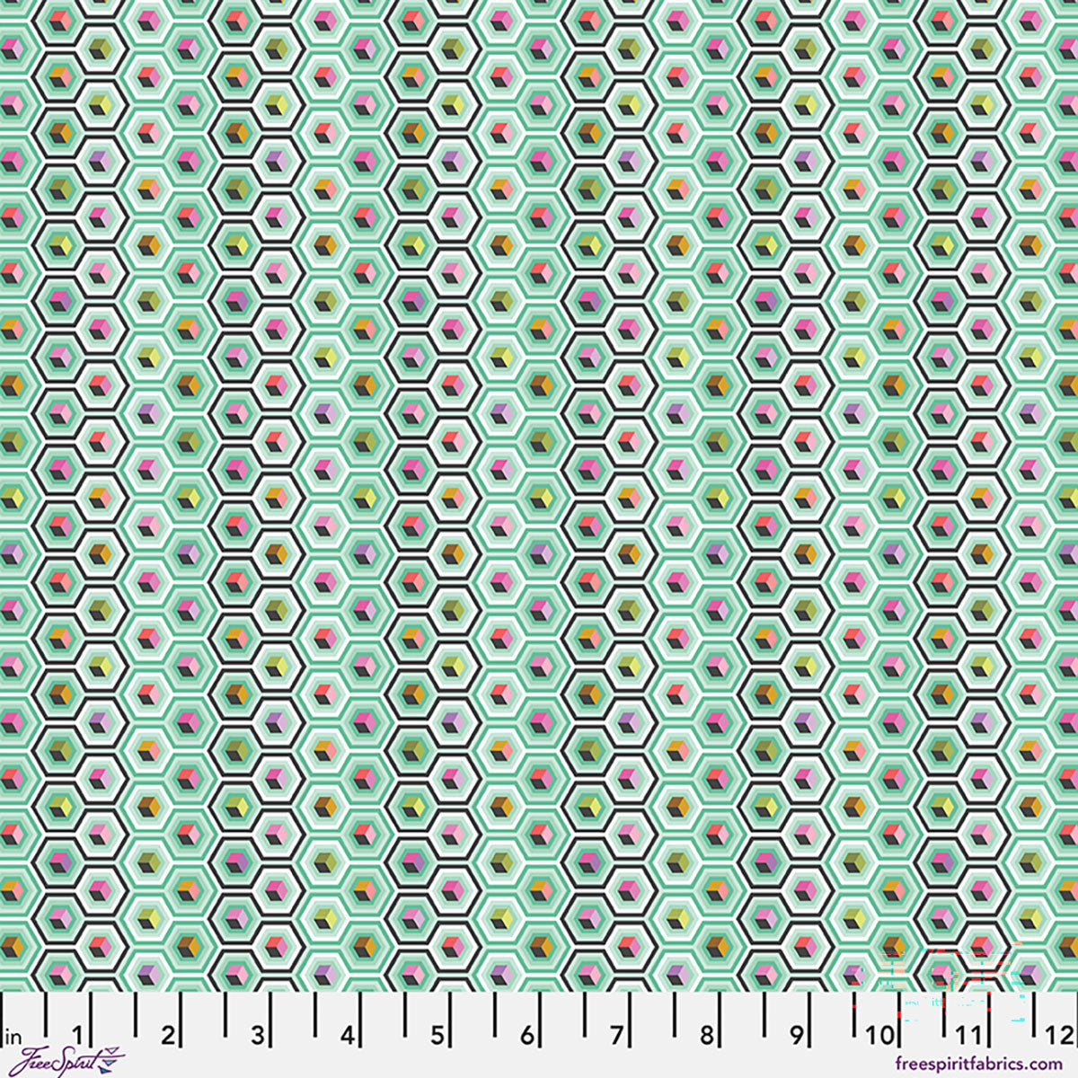 Tula Pink - Prince Charming Déjà Vu - Hex Box - Sweet Mint - PWTP280.SWEETMINT