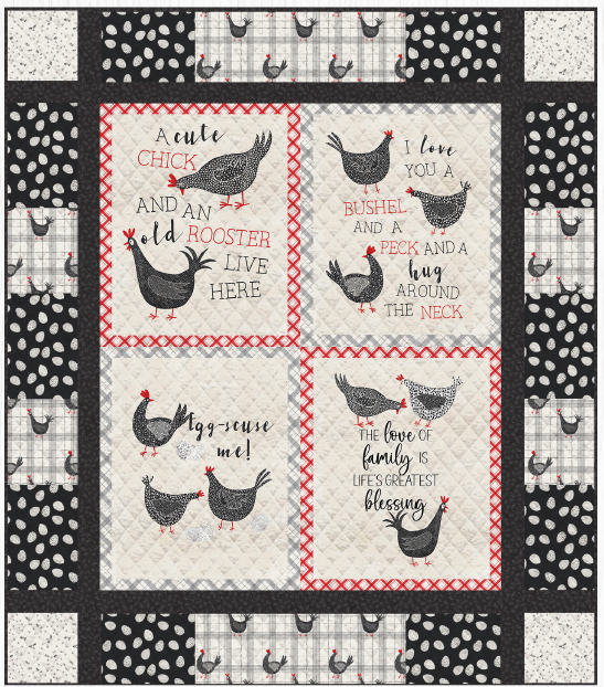 Hen House - Panel Quilt Pattern - Download
